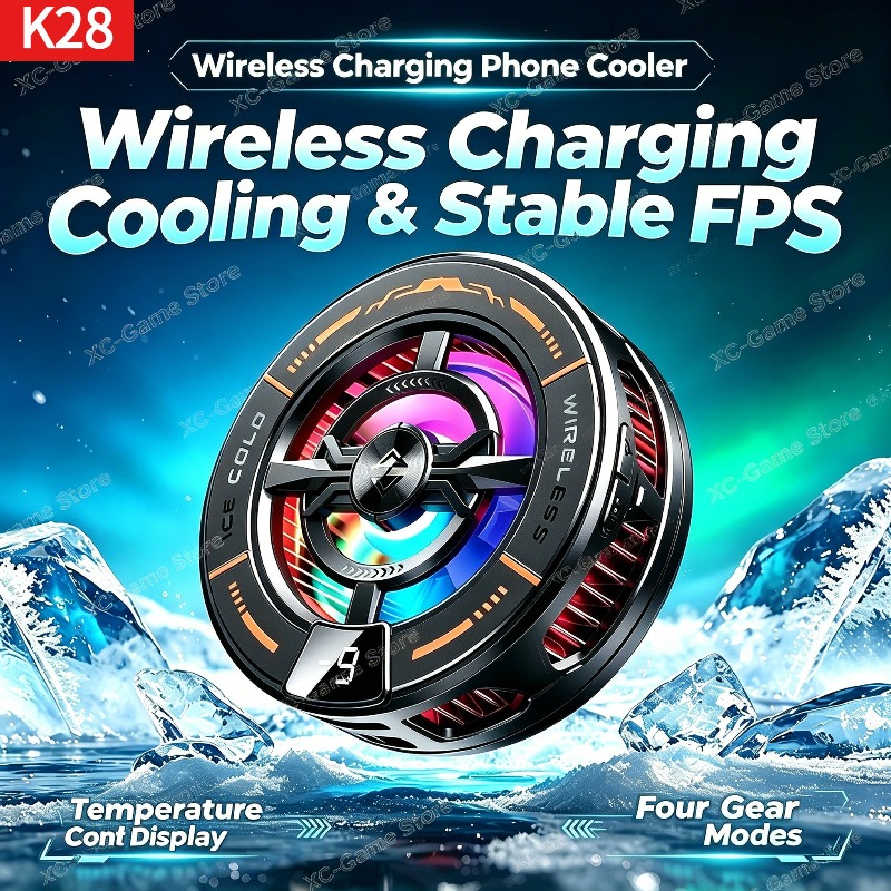 Gaming Accessories Iphone - K28 magnetische halfgeleider-telefoonkoeler met draadloze snelle