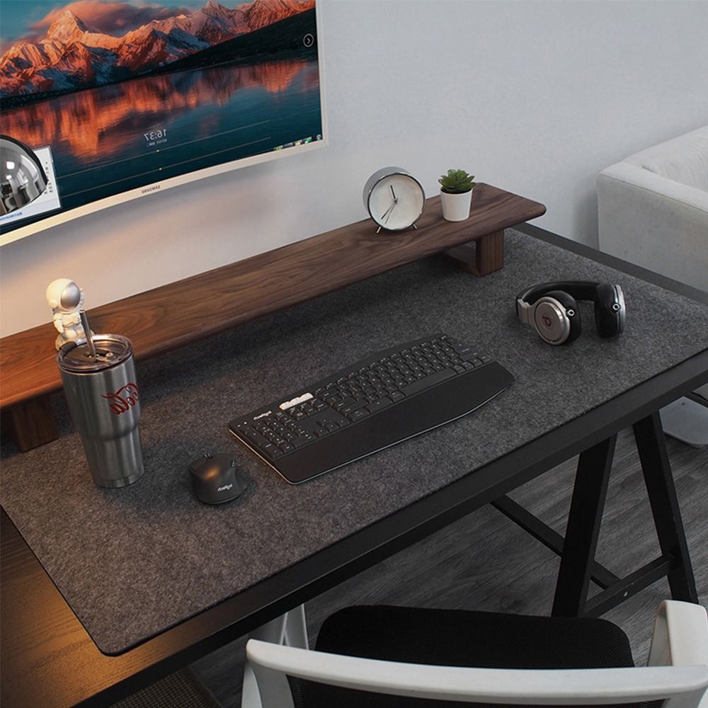 Gaming Accessories Table - Grote Wolvilt Muismat Thuis Kantoorcomputer Bureaubeschermer