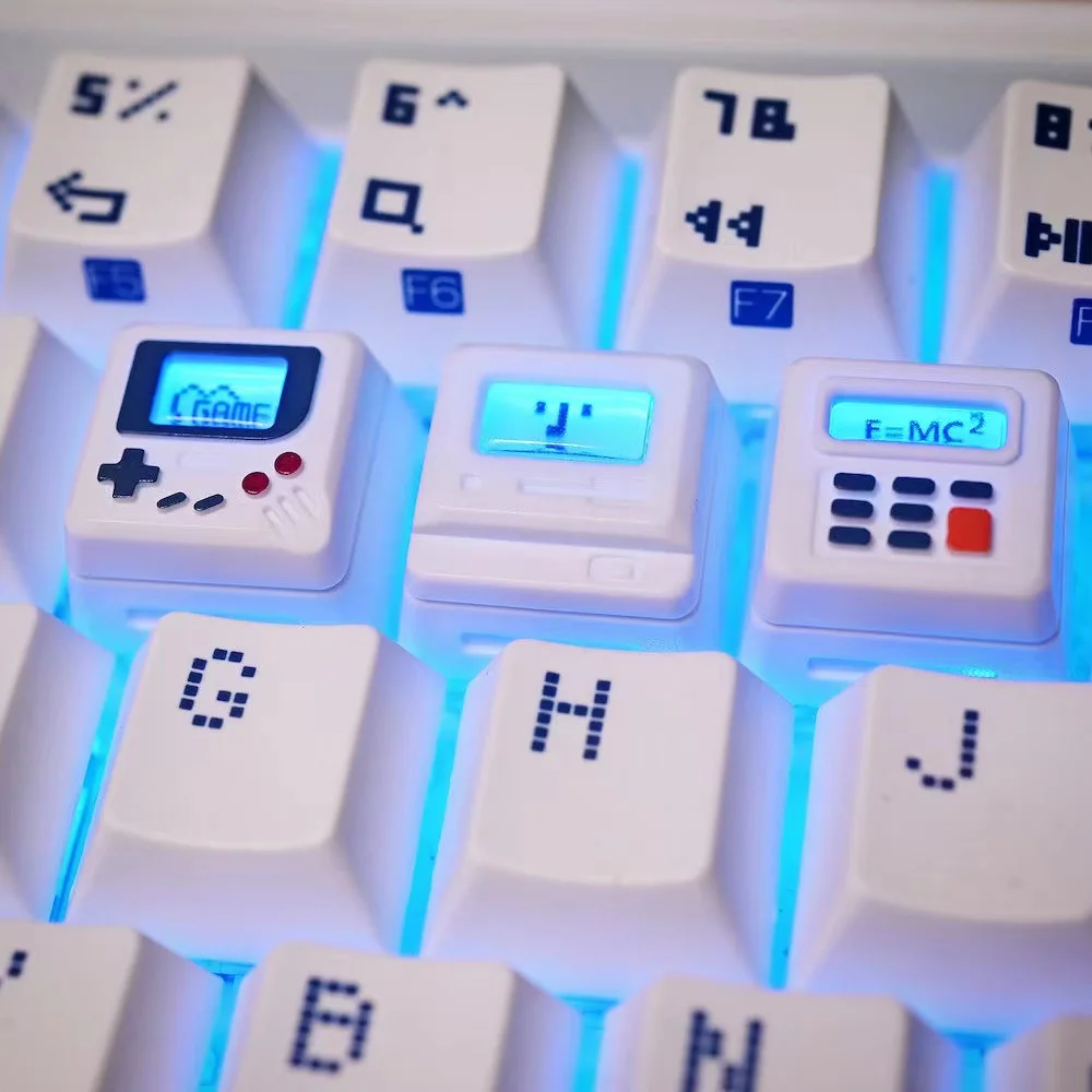 Gaming Accessories Cute - K-04 3-in-1 creatieve retro transparante toetsenbordset